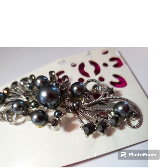 Conair Silver Tone Barrette - Picture 2 of 6